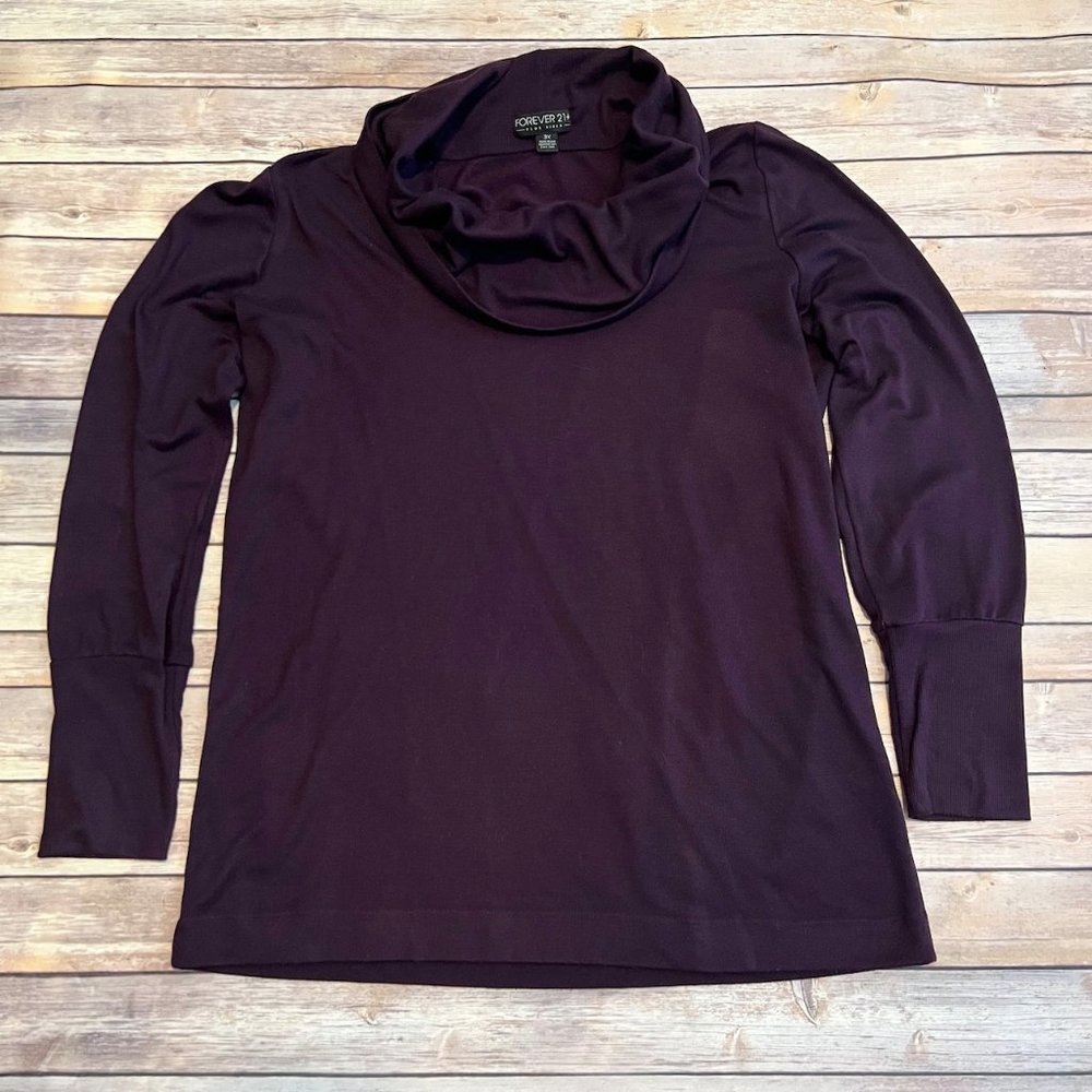 Forever 21+ Cowl Neck Sweater - Plum